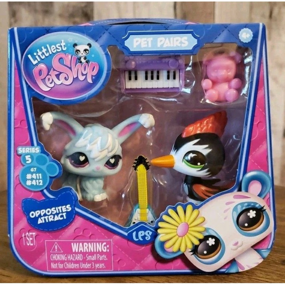 Littlest Pet Shop Pet Pairs Series 5 G7 Punk & Pastel Opposites Attract #411 412